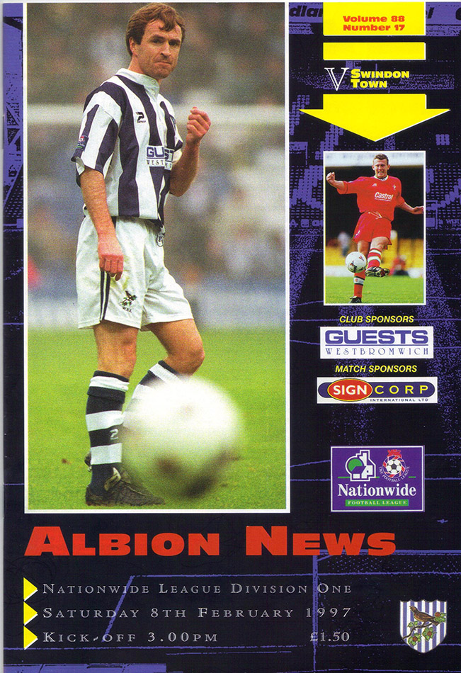 <b>Saturday, February 8, 1997</b><br />vs. West Bromwich Albion (Away)